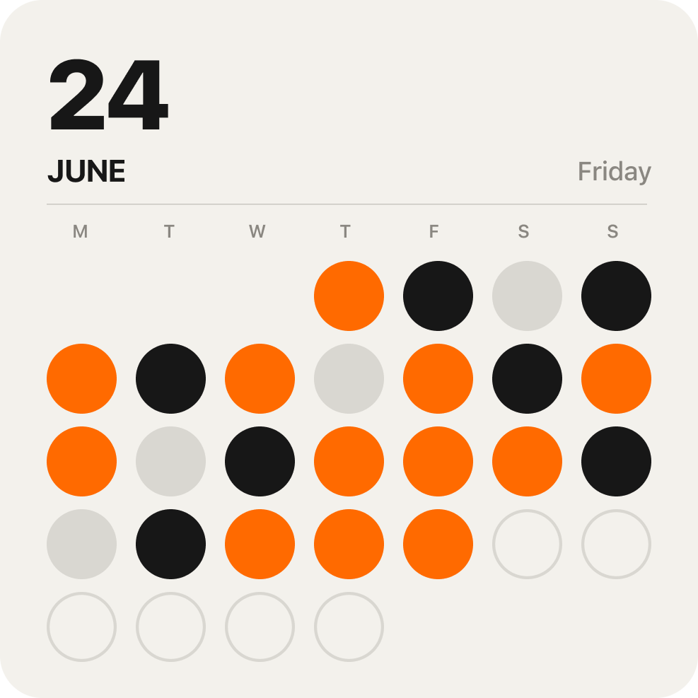 Momentum large Home Screen widget